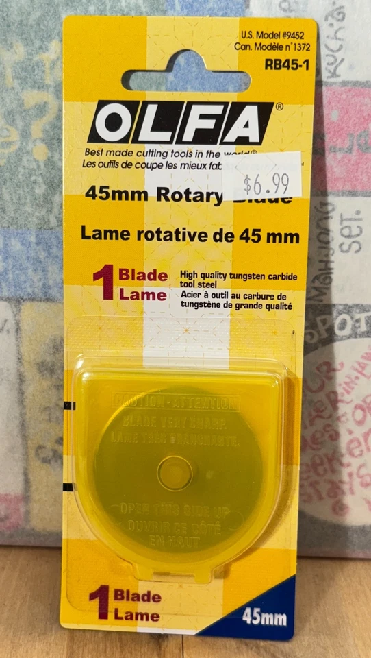 OLFA 45mm Rotary Cutter Replacement Blade Tungsten Carbide RB45-1 #9452 NOS - Image 1 of 4
