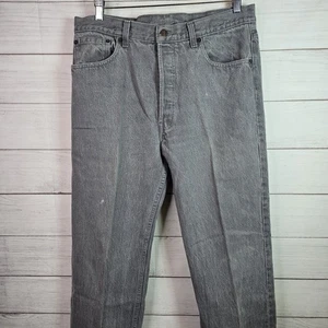 Vintage Levi’s 501 XX Gray Jeans 35 X 30 Denim USA Made 80s 90s - Picture 1 of 14