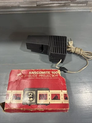 GAF Anscomite 100 Compact Slide Projector 2x2 Slides w/ Original Box & Bulb - Image 1 of 3