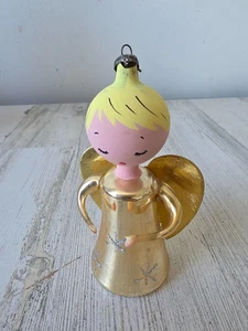 Antiker italienischer Engel Aufmuntern Glas Ornament Weihnachtsbaum - Bild 1 von 8