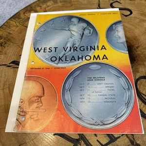 1958 Oklahoma Sooners West Virginia Mountaineers Football Program Norman - Picture 1 of 24