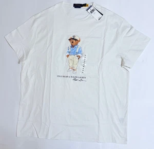 Polo Ralph Lauren Casual Bear Men's White T-Shirt Sz Extra Large NEW - Picture 1 of 5