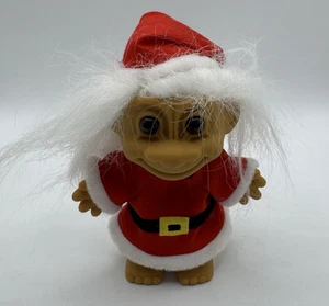 Vintage Russ Weihnachtsmann Troll Puppe 5" Weihnachten Spielzeug Dekor #18278 - Bild 1 von 5