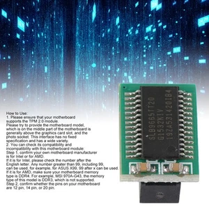 TPM 2.0 Modul 12 Pin Remote Card Encryption Security Board Zubehär Für❀ - Bild 1 von 22
