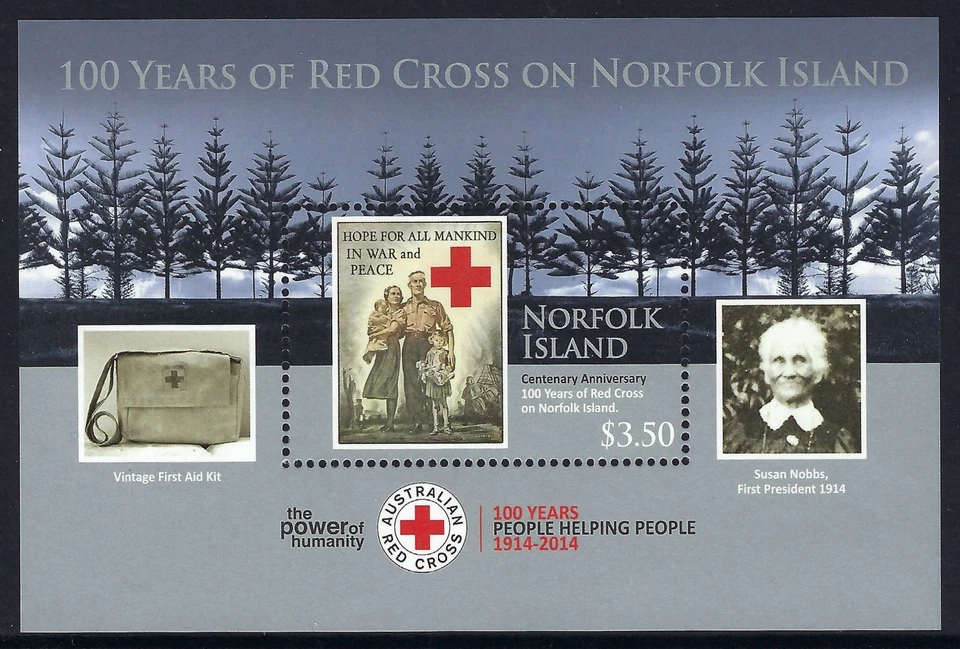 Norfolk Island SG#1200 2014 Cruz Roja Centenario mini hoja como nueva MUH MNH Foto 1 de 1