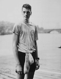 VTG Bruce Weber Photo Print Harvard Freshman Rowing CrewPortrait 1985 Mat 13x16 - Picture 1 of 2