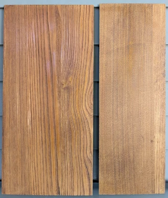 Lote de 2 tablas recuperadas antiguas raras de castaño americano de 7 y 9 1/2 X 20" X 5/16" CC Foto 1 de 4
