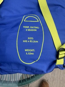 Blue Boom Sleeping Bag Pod Children's boys Camping Size 165 X 82 Cm - Picture 1 of 3