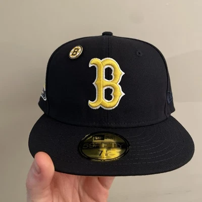 Boston Red Sox/ Bruins Cross Over 59fifty. Pin Included! 7 1/8 🔥  - Image 1 of 4