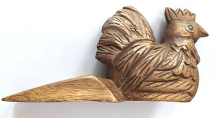 Antique Wood Handicraft Carving Chicken Pattern Door Barrier / Separator - Rare - Picture 1 of 10