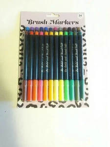 American Crafts Brush Markers 24/Pkg 34000981 (Lilac Leopard Pkg) - Picture 1 of 2