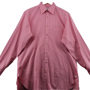 Thomas Pink Men's Size M Pink Check Cotton Long Sleeve Casual Shirt - Picture 1 of 12