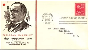Scott 829 25 Cents Linprint FDC Typed Address Block Planty 829-2 - Picture 1 of 2