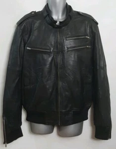 The Leather Empire Mens Leather Biker Style Jacket Size 2XL BLACK ⭐AUTHENTIC⭐ - Picture 1 of 8