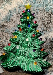 Vintage Light-Up Ceramic Christmas Tree w/ Substitute Light Base - Picture 1 of 8