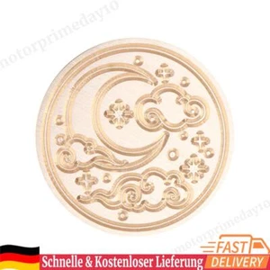 Sonne, Mond, Sterne, runder Wachssiegel-Stempel, Kopf, Feuerfarbe für Einladunge - Bild 1 von 11