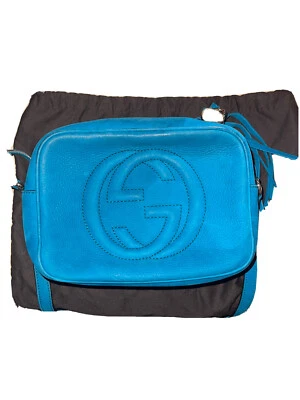 Gucci Soho Disco Hombro Cuero Verde Azulado Foto 1 de 4