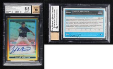 2009 Bowman Draft Prospects Chrome Gold Refractor /50 Tyler Matzek BGS 8.5 Auto