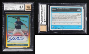 2009 Bowman Draft Prospects Chrome Gold Refractor /50 Tyler Matzek BGS 8.5 Auto