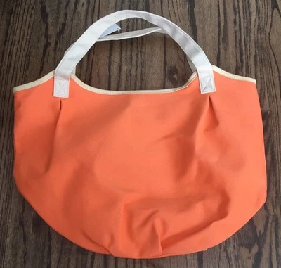 Bolso de Maquillaje Cosmético Nordstrom Bolso Shopper Naranja Beige Tostado Lona Foto 1 de 3