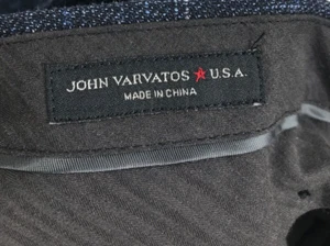 John Varvatos Bedford Pants Mens 30x36 Blue Unhemmed Wool Silk Linen Blend New - Picture 1 of 12