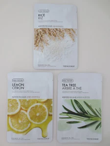 THE FACE SHOP Real Nature Korean BRIGHTENING / SOOTHING SHEET FACE MASKS x 3 - Picture 1 of 4