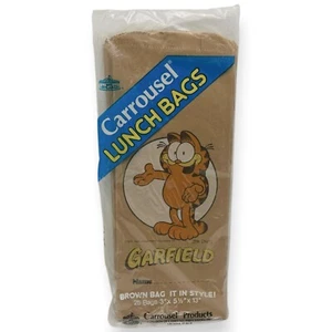 Paquete de 25 bolsas marrones Garfield Cat Jim Davis 1985 - Nuevo de Lote Antiguo - Imagen 1 de 1