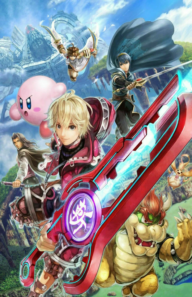 Shulk & Kirby Poster Super Smash Bros - Image 1 of 1