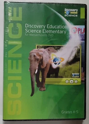 Discovery Education Science Elementary DVD Massachusetts Gr. K-5 SEALED Foto 1 de 2