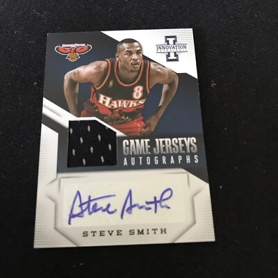 Camiseta deportiva Panini Innovation Steve Smith 2013-14 usada en juegos automática #061/199 Hawks Foto 1 de 2