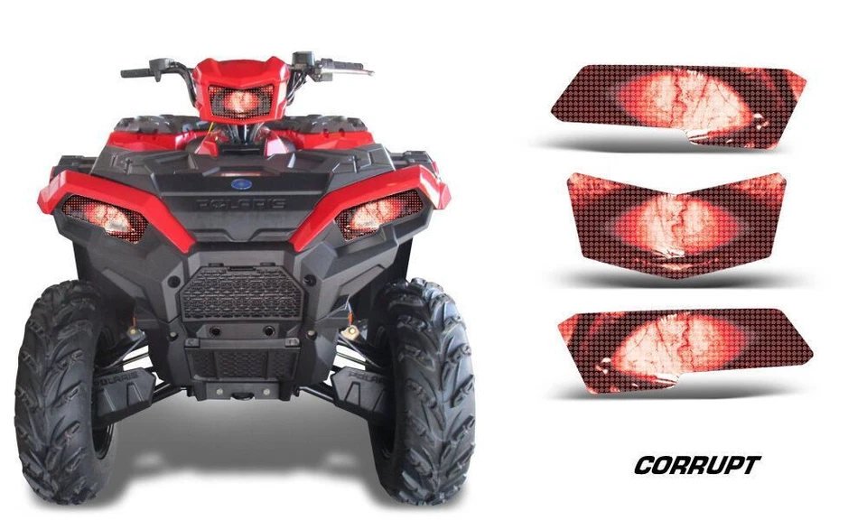 Kit de gráficos de ojos de faros cubierta de calcomanía para Polaris Sportsman 850 2017 Corrupt R Foto 1 de 1