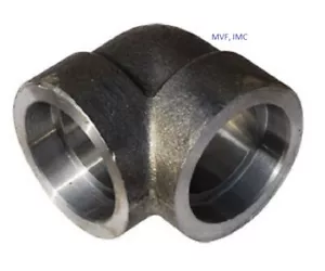 1/2" 3000# Socket-Weld 90° Elbow A105 Forged Steel Pipe Fitting <FS010422 - Picture 1 of 3
