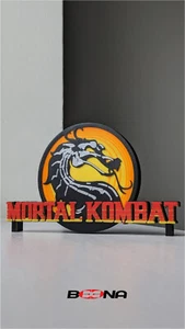  MORTAL KOMBAT   logo display retro arcade Beena Studio - Picture 1 of 2