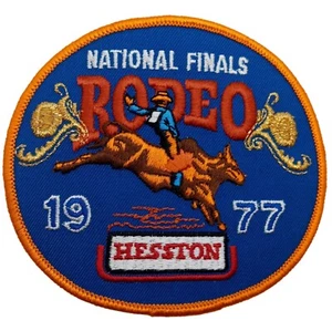 1977 NFR Rodeo Patch National Finals Vintage Bull Rider Hesston Cowboy Western - Picture 1 of 7