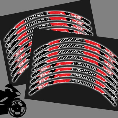 PEGATINA DE LLANTA REFLECTANTE SH06 roja de 17 pulgadas para Yamaha FJR1300 15 16 17 18 19 20 Foto 1 de 4