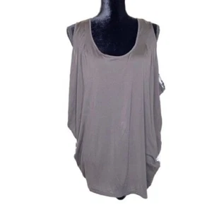 Guess Flowy Draped Sleeveless Animal Print Relaxed Fit Blouse Size L Sheer - Picture 1 of 7