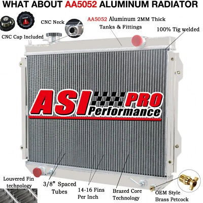 3 Row Core Aluminum Radiator Fits 1995~2004 2003 Toyota Tacoma 2.4L 2.7L 3.4L V6 - Image 1 of 4