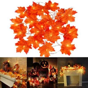 2M/3M/4M/5M/6M Fairy Lights Maple Leaves Christmas Decoration Thanksgiving - Picture 1 of 20