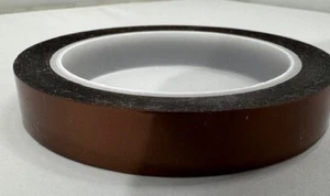 CGSTAPE-8358 Polyimide backing with Silicone adhesive, Amber 2 mil, 5/8" - Picture 1 of 2