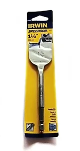 IRWIN 88824 Spade Drill Bit, 1-1/2 in Dia, 6 in , Flat Flute, 1/4 in Dia Shank - Picture 1 of 3