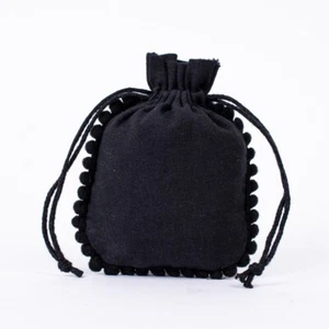 50 PCS Black Cotton Drawstring Personalized Jewelry Packaging Bags 3x4 Inch - Picture 1 of 6