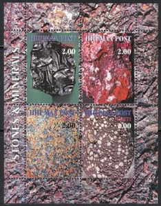 Souvenir sheet of 4 MNH stamps Stones & Minerals Crystal 002 Nature ** - Photo 1 sur 1