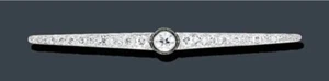 925 Sterling Silver Tie Pin White Round CZ Evening Auction Red Carpet Jewelry - Picture 1 of 1