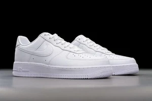 NIKE A-FORCE 1 WHITE SHOES - Picture 1 of 4