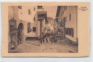 Schweiz - BERGÜN (GR) Heimkehr der Ziegen - Werbekarte Hôtel Weiss Kreuz - Verla - Picture 1 of 2