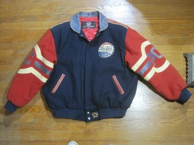 Vintage Jeff Hamilton Pepsi Cola Wool & Leather Varsity Letterman Jacket (XL) - Image 1 of 4