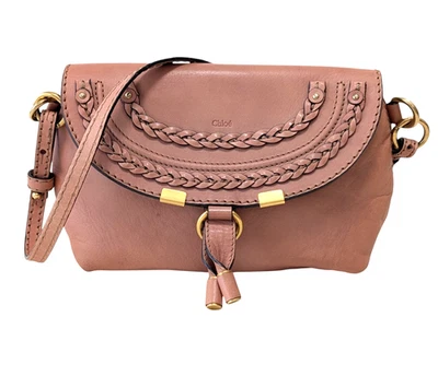 Chloe Marcie Mini Shoulder Bag Crossbody Bag Leather  Salmon Pink - Image 1 of 4