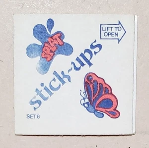 1970s Stick-Ups Set 6 VINTAGE CRACKER JACK PRIZES Z-1386 - Picture 1 of 2