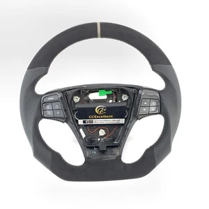 für Volvo S40 V50 C30 T5 C70 2004-2013 Brauch Leder Alcantara Lenkrad - Picture 1 of 10