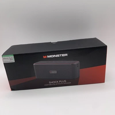 Alto-falante Bluetooth Sem Fio Portátil Monster Shock Plus MS62122 - Preto - Imagem 1 de 4